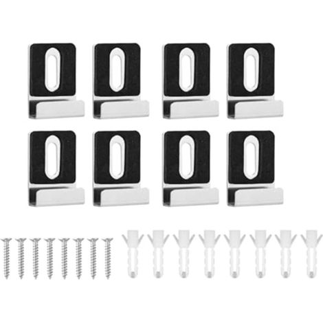 Kit de fixation de miroir professionnel, ensemble de 8 supports de miroir en métal (1/5)