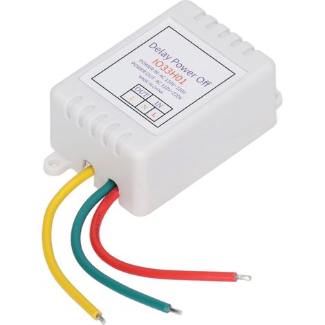 Interrupteur relais minuterie ajustable retard 110-220V entrée 1 sortie canal commande (1/5)