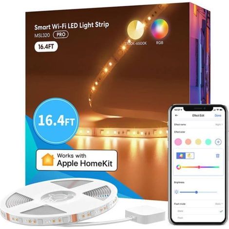 Meross MSL320 Ruban LED Multicolore 5 mètres Intérieur