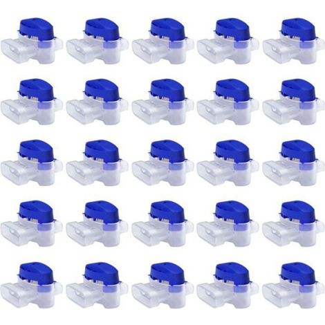 Set de Connecteurs de Câbles pour Robot Tondeuse - 50 Raccords Remplis de Gel pour Étendre ou Réparer Fil Electrique Bas Voltage T (1/4)