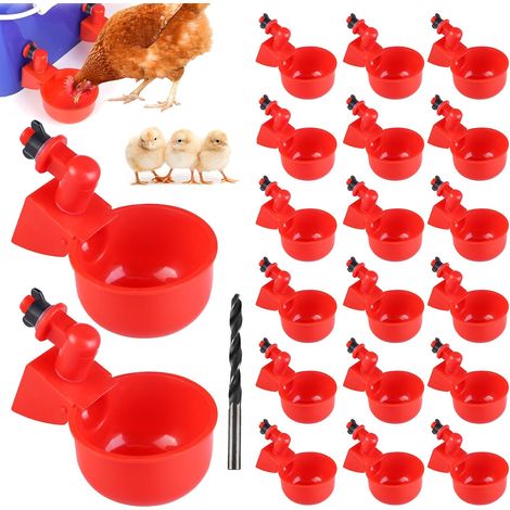 20 PCS Abreuvoir Poules Automatique,DIY Abreuvoir Poules avec Scie à Trou,Abreuvoirs Automatiques Kit Breuvoir de Poulet Volaille Automatique Abreuvoir pour Poussins Canards Oies Dindes Lapins (1/5)