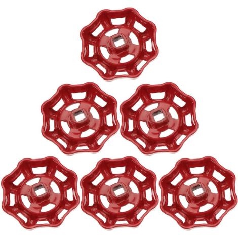 6 Pièces Poignée de Vanne Fonte Rouge (1/5)