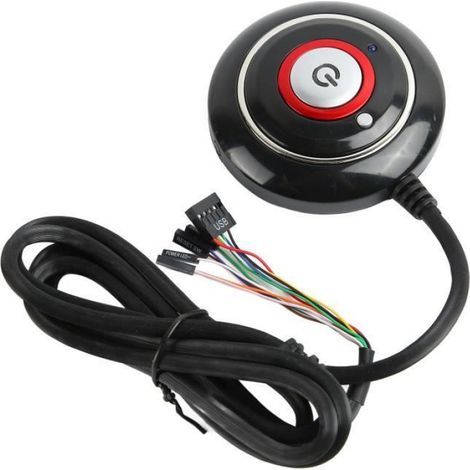 Bouton D Alimentation PC - ABS - Pour Boîtier Ordinateur De Bureau - Installation Plug And Play - 1 Pièce (1/4)