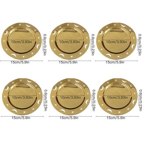 Plateau de rangement pour bijoux en métal de style européen (Golden Moon), plateau de rangement rétro pour fruits et en-cas pour salon (1/5)