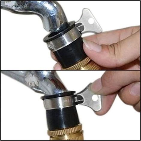 Raccord Robinet - Laiton Massif - 1/2 Pouces À 3/4 Pouces - Universel Pour Tuyau D'arrosage - 1 Pièce (1/5)