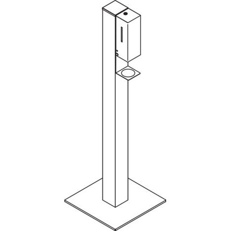 HEWI 900.06.013XA Distributeur de désinfectant, colonne, acier inoxydable (1/3)