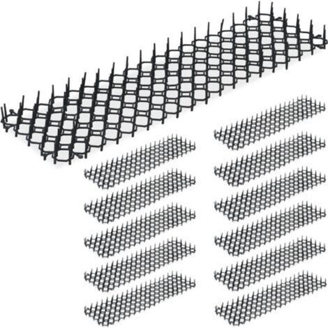 24 x grilles anti-rongeurs, protection contre les martres et chats, pour parterres, plantes, tapis à picots, noir