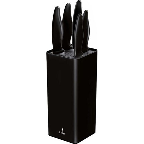 Ensemble de 6 couteaux de bloc Smile SNS-6 noir (1/3)