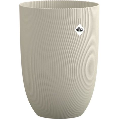 Pot de fleur haut - ELHO - Sereh Haut 30 - 22 L - L 30 x B 29.5 x H 41 cm - Beige - Balcon/intérieur/extérieur