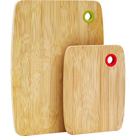 Set de 2 Tablas de Cortar de Bambú Codificadas por Colores 30x22 Tabla de Madera (1/5)
