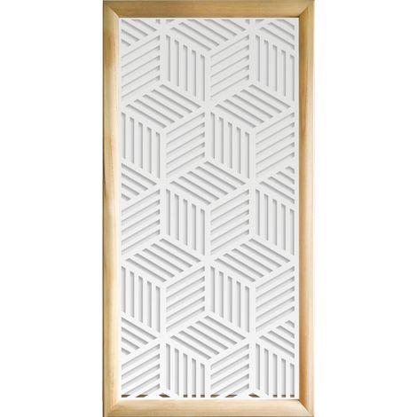 CUBIC - Moduli Decorativi in Legno e PVC - Colore: bianco - Misura: 47x94 cm (1/4)