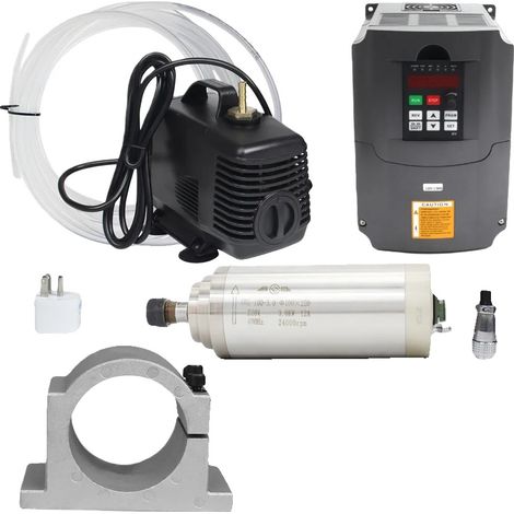 Motore mandrino CNC, potenza 3 kW, raffreddamento ad acqua, kit da 4 pezzi (1/2)