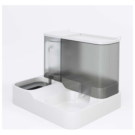 2-in-1 Automatic Food and Water Dispenser for Cats and Small Dogs (Grey) (1/5)