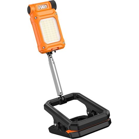 Lampe de travail magnétique rechargeable portable avec luminosité variable et conception pliable pour usage industriel Lampe de travail à chargement USB C (1/5)
