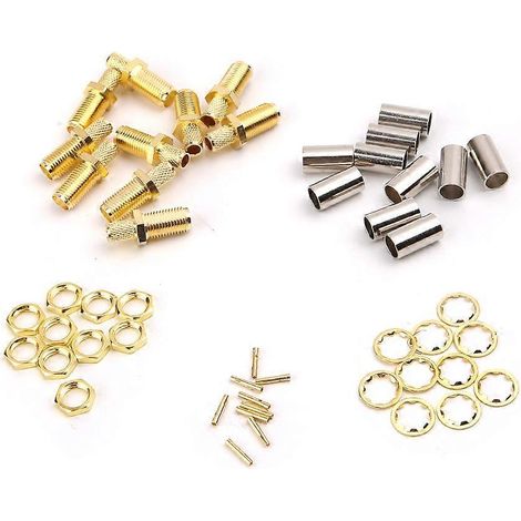 10 Stück SMA-Einbau-Crimpverbinder mit Mutter für RG58, RG142, LMR195 und RG400