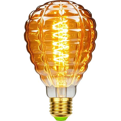 Ampoule LED vintage 4W à intensité variable - Forme ananas irrégulière - 220/240V - Culot E27 - Ampoule décorative antique