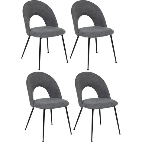 SILLA TAPIZADA gris cuervo patas escandinavas negras (1/5)