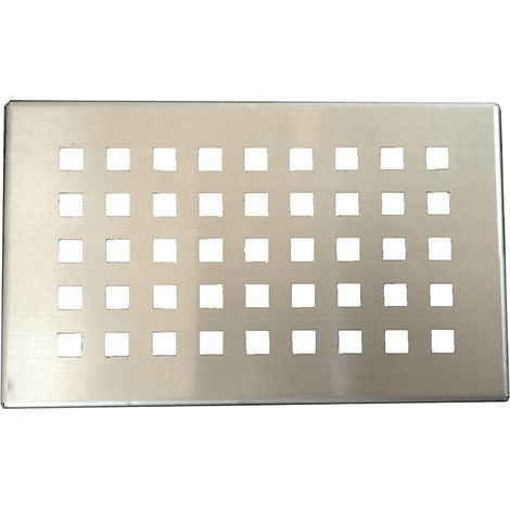Ablaufgitter rostfrei PIATTO für Duschwannen aus Premium SMC - Gitterdesign: Quadrat (1/2)