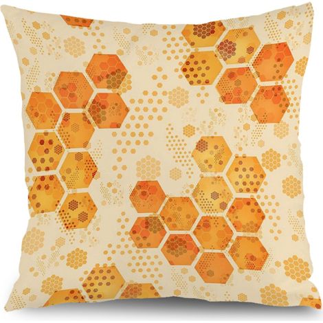 Housse de coussin feuilles fleurs, décoration salon style rustique,40×40cm (1/5)