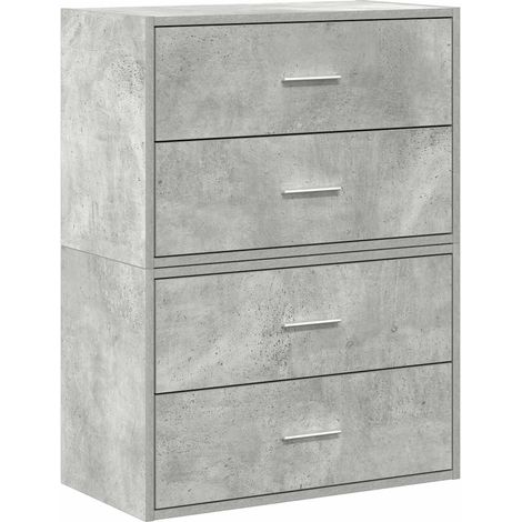 Maison Exclusive - Armarios con 2 cajones 2 uds gris hormigón 60x (1/5)
