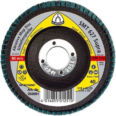 Disque Abrasif - Grain 80 - Diamètre 125 mm - Pour Meulage et Finition - Lot de 10