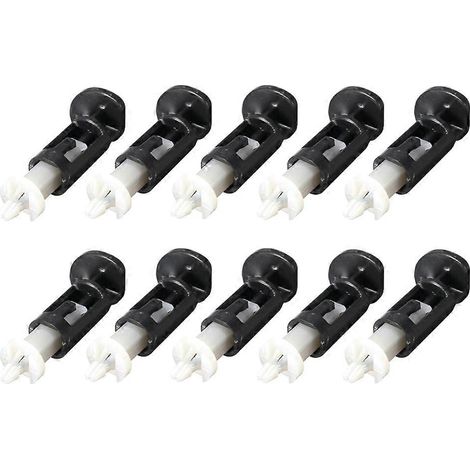 10 Stück Kunststoff-Druckschrauben für CPU-Kühler, Lüfterbefestigung, Montageclips für Intel-Sockel, Zubehör, Schwarz (1/5)