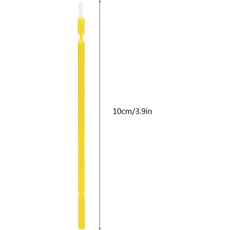 100 Bâtonnets Micro Applicateurs Dentaires Jetables Souples (Jaune) - Lot de 100 Pièces (1/5)
