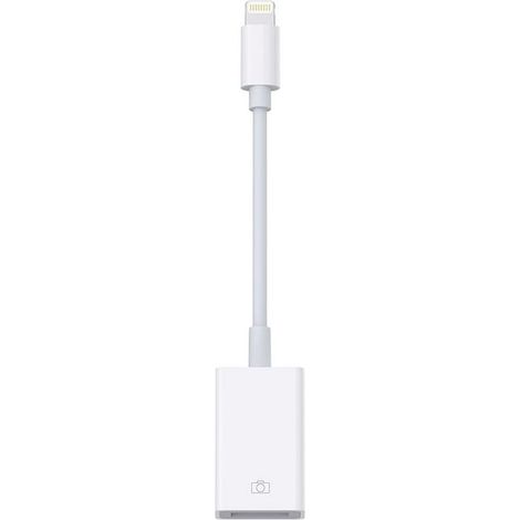 Adaptateur Lightning vers USB pour montage caméra, concentrateur Ethernet, connexion rapide, câble adaptateur compact, accessoire photo/vidéo, compatible iPhone/iPad, transfert de données stable. (1/5)