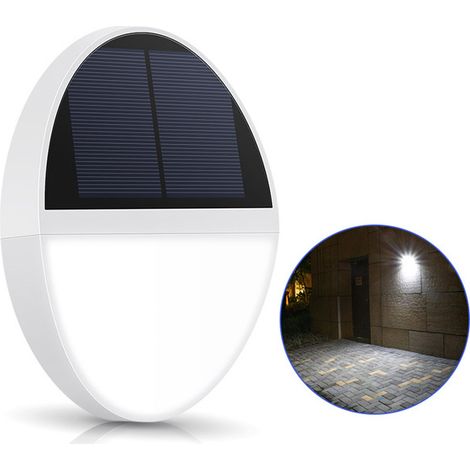 Lumière Solaire Étanche avec Détecteur Micro-ondes, 48 LEDs Blanc Froid, Extérieure IP65, Puissants 6000K, pour Sécurité Extérieure-1 pièce (1/5)