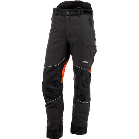 KOX Schnittschutzhose Performance Anthrazit/Orange Größe 27 untersetzt  Typ A  KWF-Profi