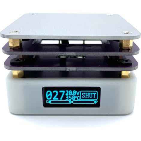 Irovami Plaque préchauffage 65W PD – OLED, USB-C, soudage – Idéal pour réparation PCB, électronique (1/5)