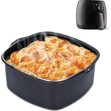 Kit de cuisson pour friteuse à air chaud, accessoire friteuse sans huile, moule à gâteau réutilisable, panier à pain compatible modèles HD9925, HD9860 et HD9905 - 17 cm (1/5)