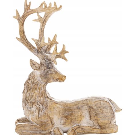 Figurine de Noël Renne Cerf Marron Décoration de Sapin de Noël (1/5)