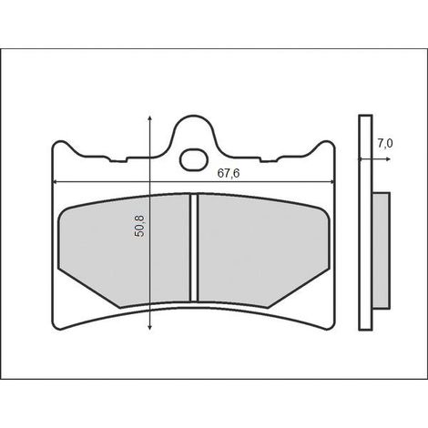 PASTILLAS DE FRENO BRENTA KH126 (ORGÁNICAS) APRILIA 125 AF1 '89-'92, RS 125 99-05, GILERA 125