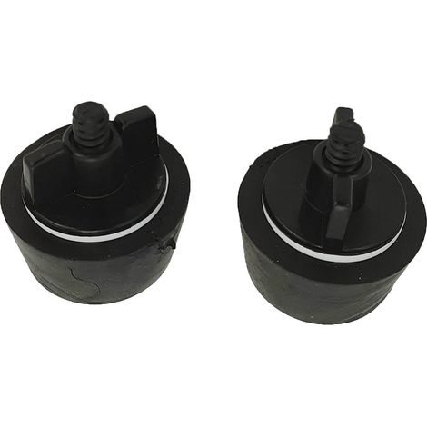 Bouchon Hivernage Piscine conique diamètre bas 53 mm Hauteur 62 mm- Lot de 2 - Caoutchouc - Edenea (1/5)