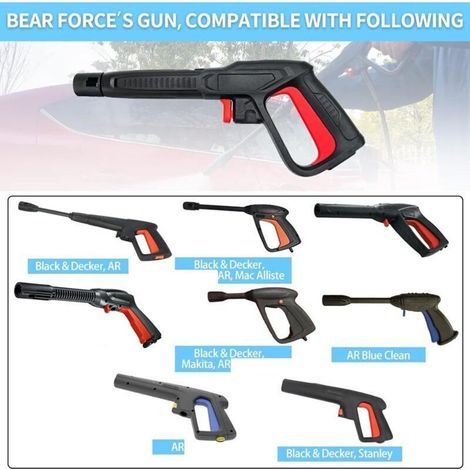 Pistolet pulvérisateur de rechange avec lance à jet, compatible avec certains des nettoyeurs haute pression Black & Decker, Annovi Reverberi AR, Bosch, Mac Allister, Cecotec (1/5)
