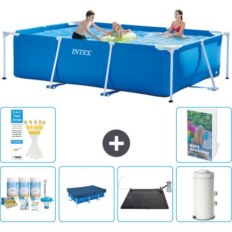 Intex Piscina con estructura Rectangular - 300x200x75 cm - 7-piezas  S132