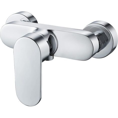 Mitigeur de douche à poignée unique, mitigeur de douche mural, robinet de douche à poignée unique, raccord de flexible fileté G1/2 (1/5)