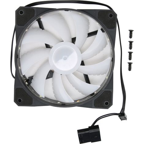 Ventola per case silenziosa RGB da 12 cm, flusso d'aria di 45 CFM, resistente agli urti.