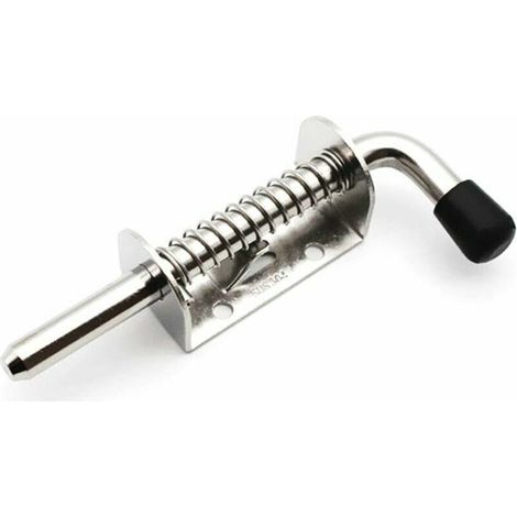 Verrou à ressort métallique de 128 mm avec poignée, goupille de sécurité renforcée pour porte de jardin, abri de jardin, remorque, garage