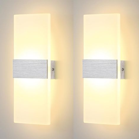 2pcs 6W 220V mur LED applique murale intérieure couloir lumière chambre couloir applique murale lumière chaude (1/5)