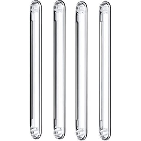 Pare-chocs en silicone transparent pour porte d'armoire, porte de voiture, tiroir, porte de douche, couvercle de toilette (4 longs) (1/5)