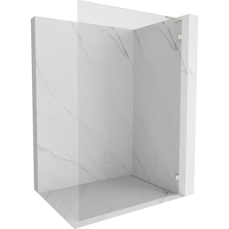 Mexen Lunar L Duschwand Walk-in rechts 50 x 200 cm, transparent 8 mm, gebürsteter Nickel - 830L-050-000-97-00-P (1/5)