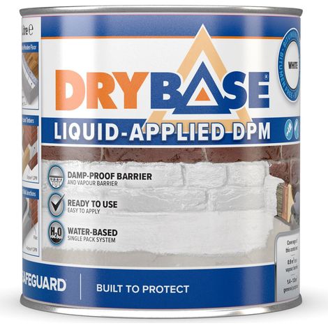 Drybase Liquid Damp Proof Membrane DPM (1 L, White) (1/2)