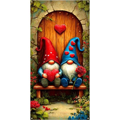 Rideau De Porte Saint-Valentin - En Polyester - 90 X 180 Cm - Décoration Festive Pour Porte Et Mur - 1 Pièce (1/5)