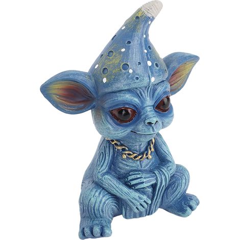 Statue d'extraterrestre (OVNI) pour jardin, figurine en résine, sculpture extraterrestre, décoration amusante pour la maison et le jardin, type A (1/5)