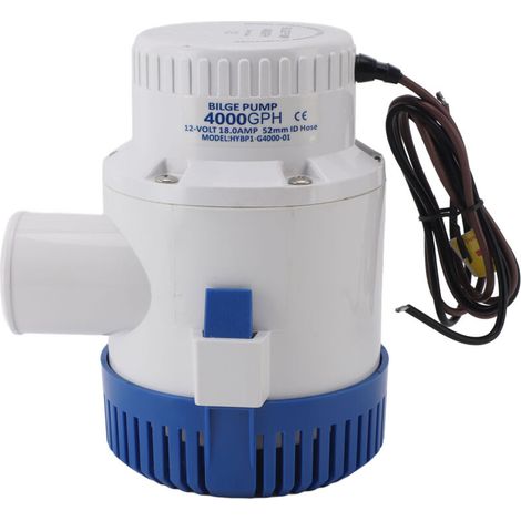 Pompe Submersible 4000GPH automatique DC, cale utilitaire électrique pour piscine, fontaine de drainage, bain à remous, étang de jardin, sous-sol 12V (1/5)