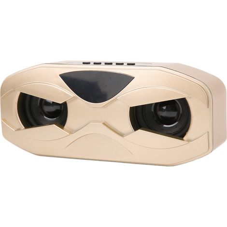 Enceinte Bluetooth sans fil, caisson de basses, radio portable d'extérieur, système audio domestique, or (1/5)