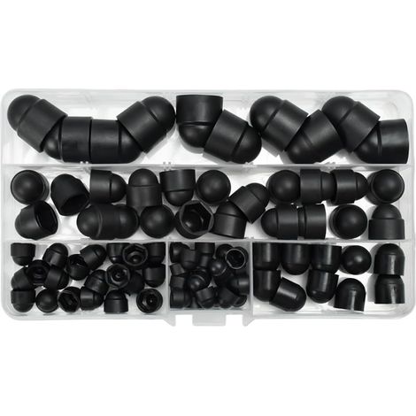 Bouchons hexagonaux blancs et noirs. Couvercle en plastique. Sans (1/5)