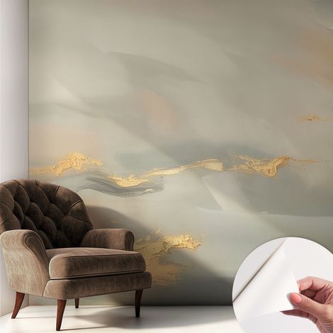 Tapete Selbstklebend - Fototapete mit Motiv - Wandtapete modern - Wanddeko Sanfte Striche 250x250 cm (1/5)